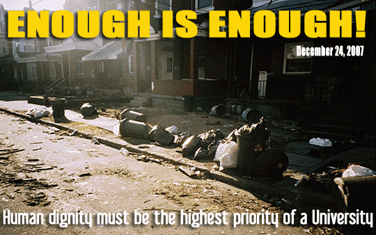 Enough Is Enough! Trashed street photo.